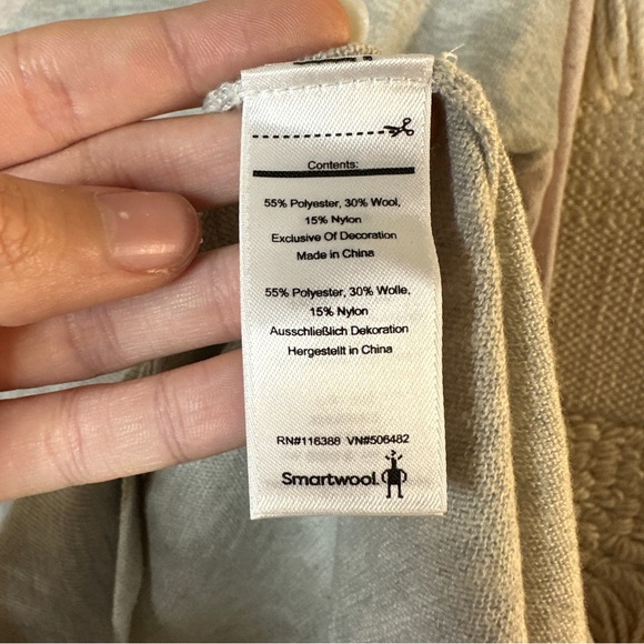 SMARTWOOL pink and gray color block Shadow Pine crewneck wool sweater M - Picture 5 of 11